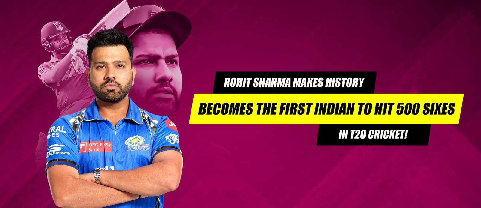 Rohit Sharma Makes History – Becomes the First Indian to Hit 500 Sixes in T20 Cricket!