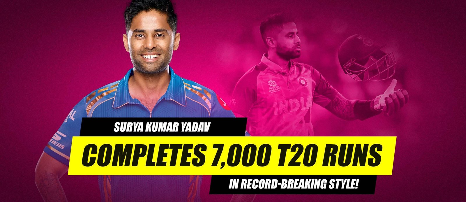 Surya Kumar Yadav Completes 7,000 T20 Runs in Record-Breaking Style!