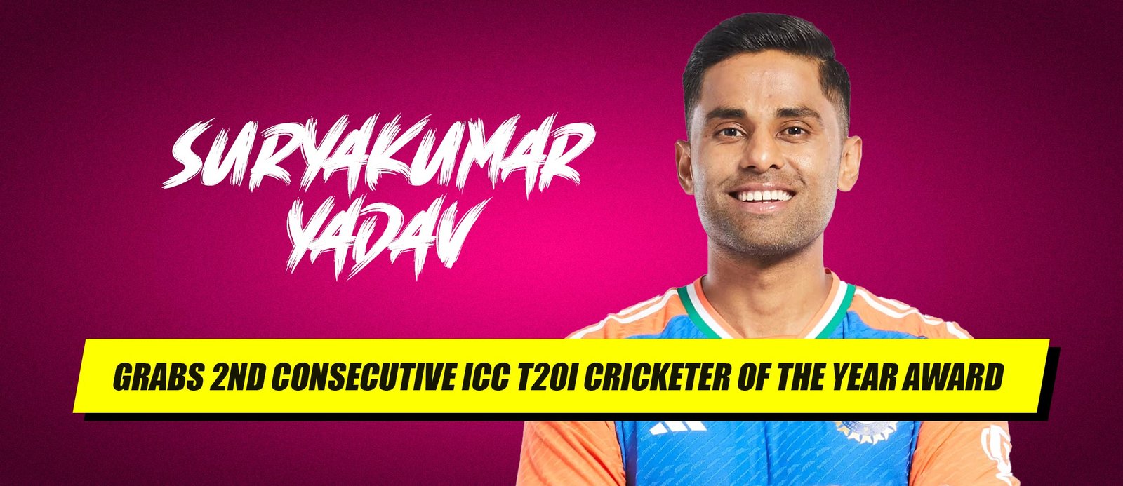 Suryakumar Yadav Grabs 2nd Consecutive ICC T20I Cricketer of the Year Award