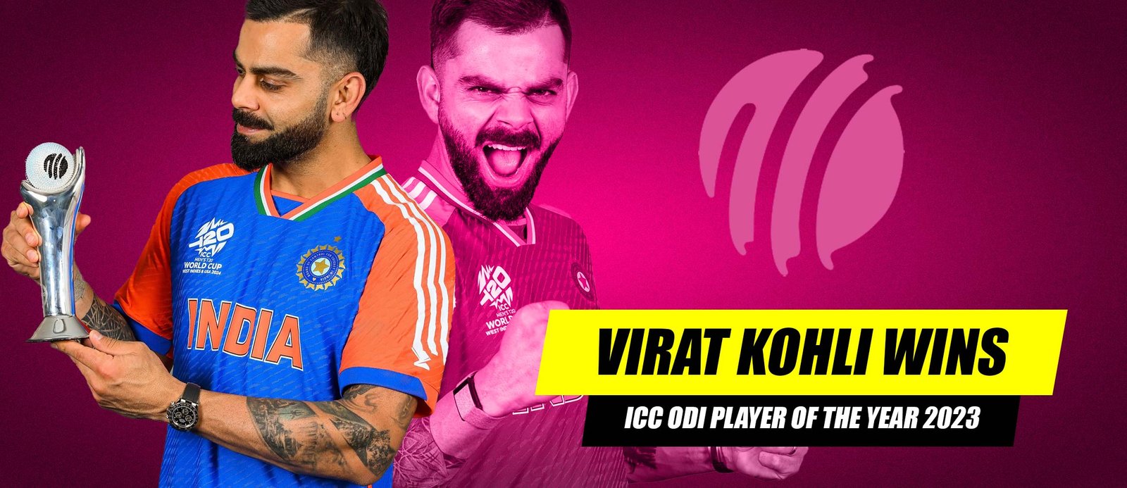 Virat Kohli Wins ICC ODI Player Of the Year 2023