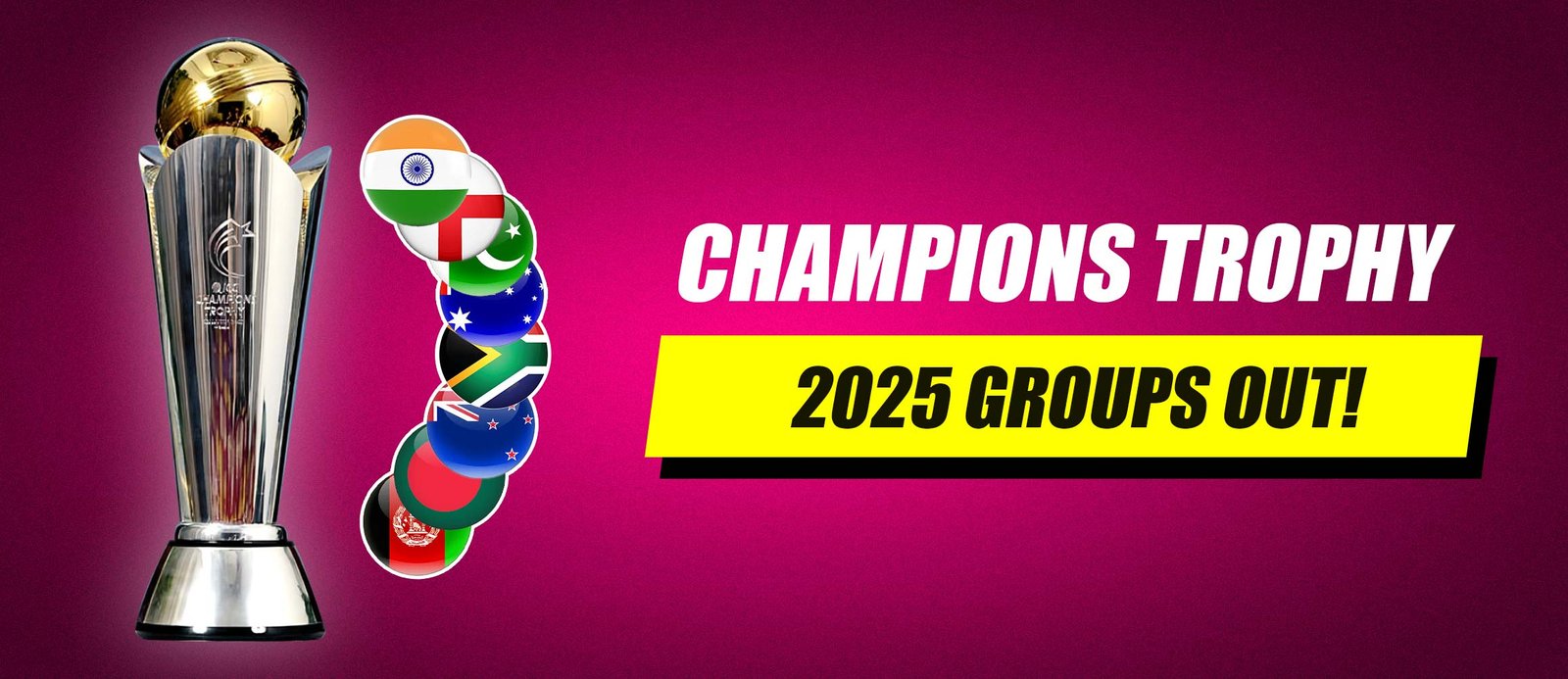 Champions Trophy 2025 Groups Out!