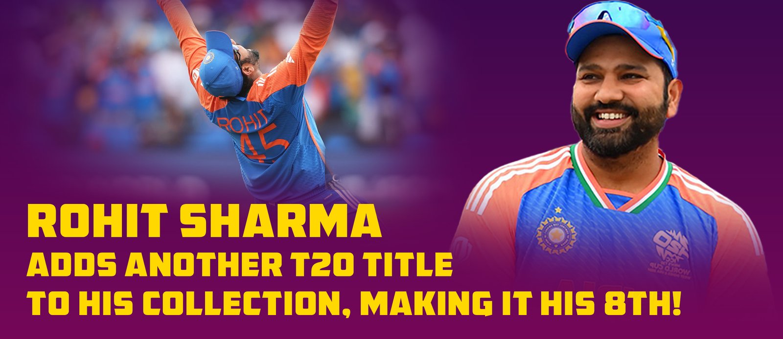 Rohit Sharma adds another T20 title to his collection, making it his 8th!