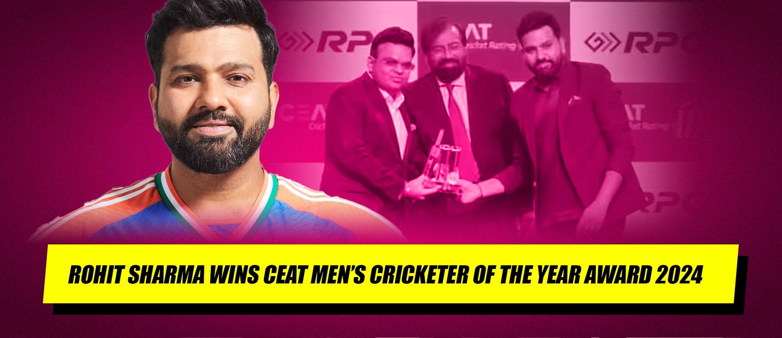 Rohit Sharma Wins CEAT Men’s Cricketer Of The Year Award 2024