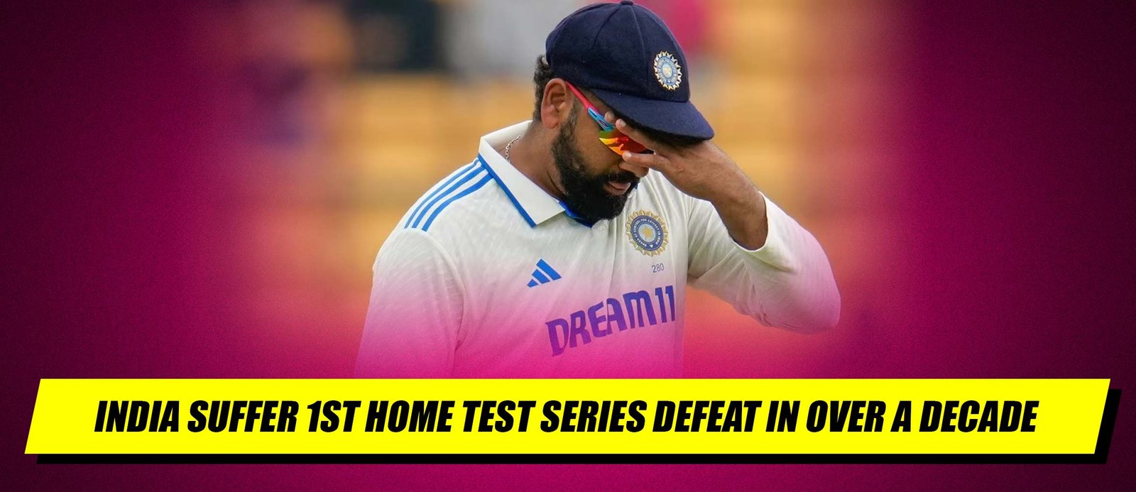 India Suffer 1st Home Test Series Defeat in Over a Decade