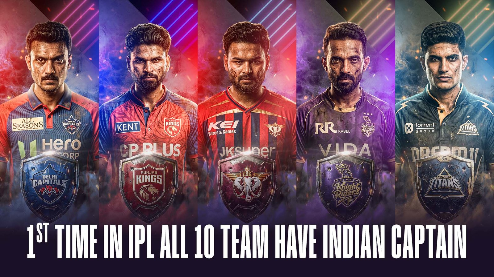 IPL 2026 Creates History as All 10 Teams Have Different Captains for the First Time