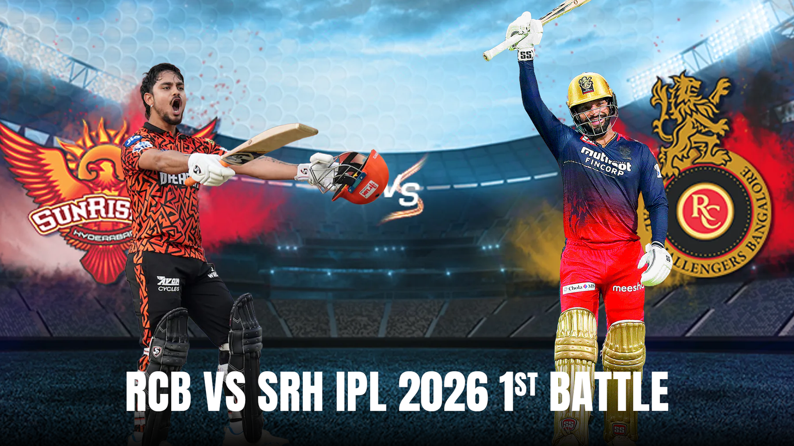 RCB vs SRH IPL 2026 1st Battle