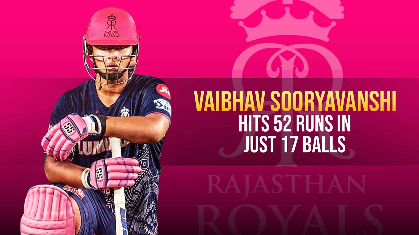 Vaibhav Sooryavanshi Hits 52 Runs Just 17 Balls