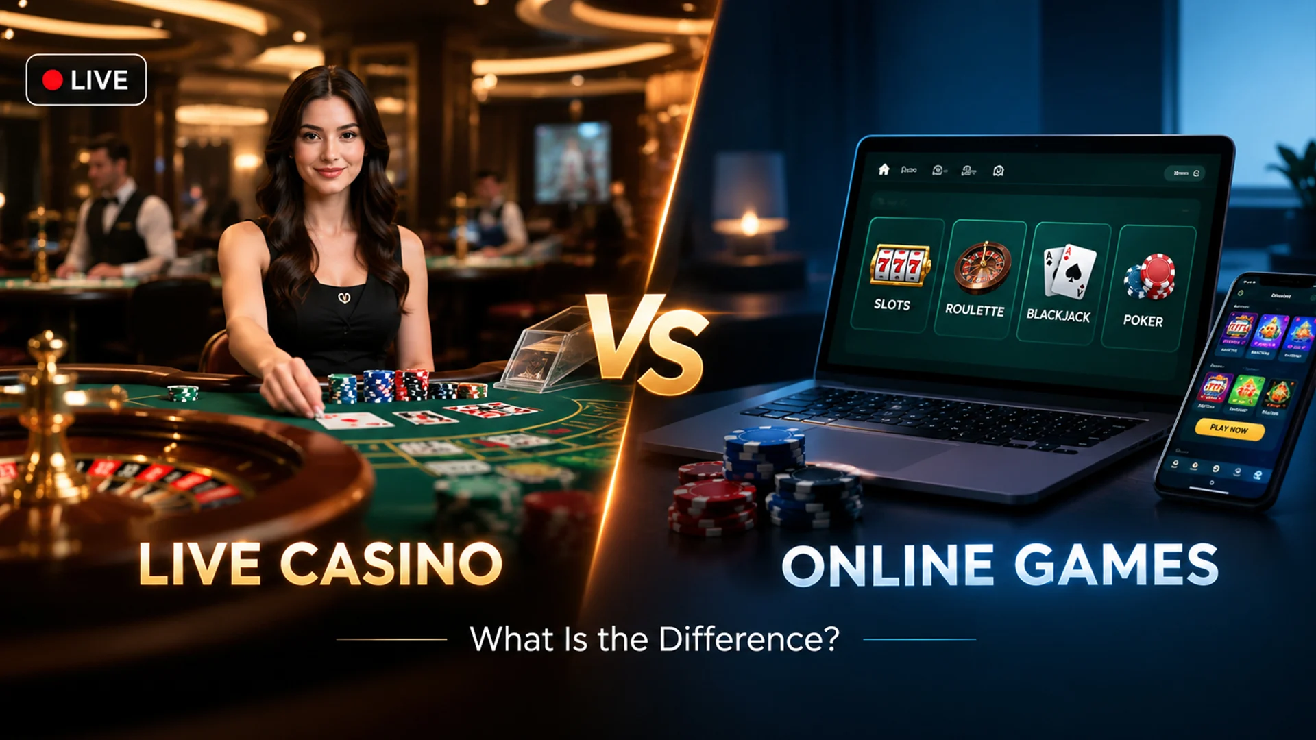 Live Casino vs Online Games: What Is the Difference?