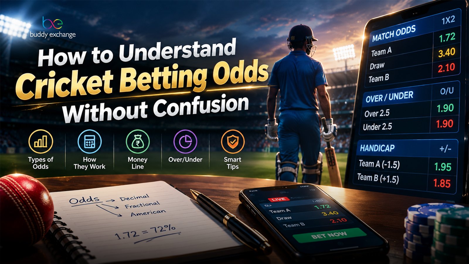 How to Understand Cricket Betting Odds Without Confusion