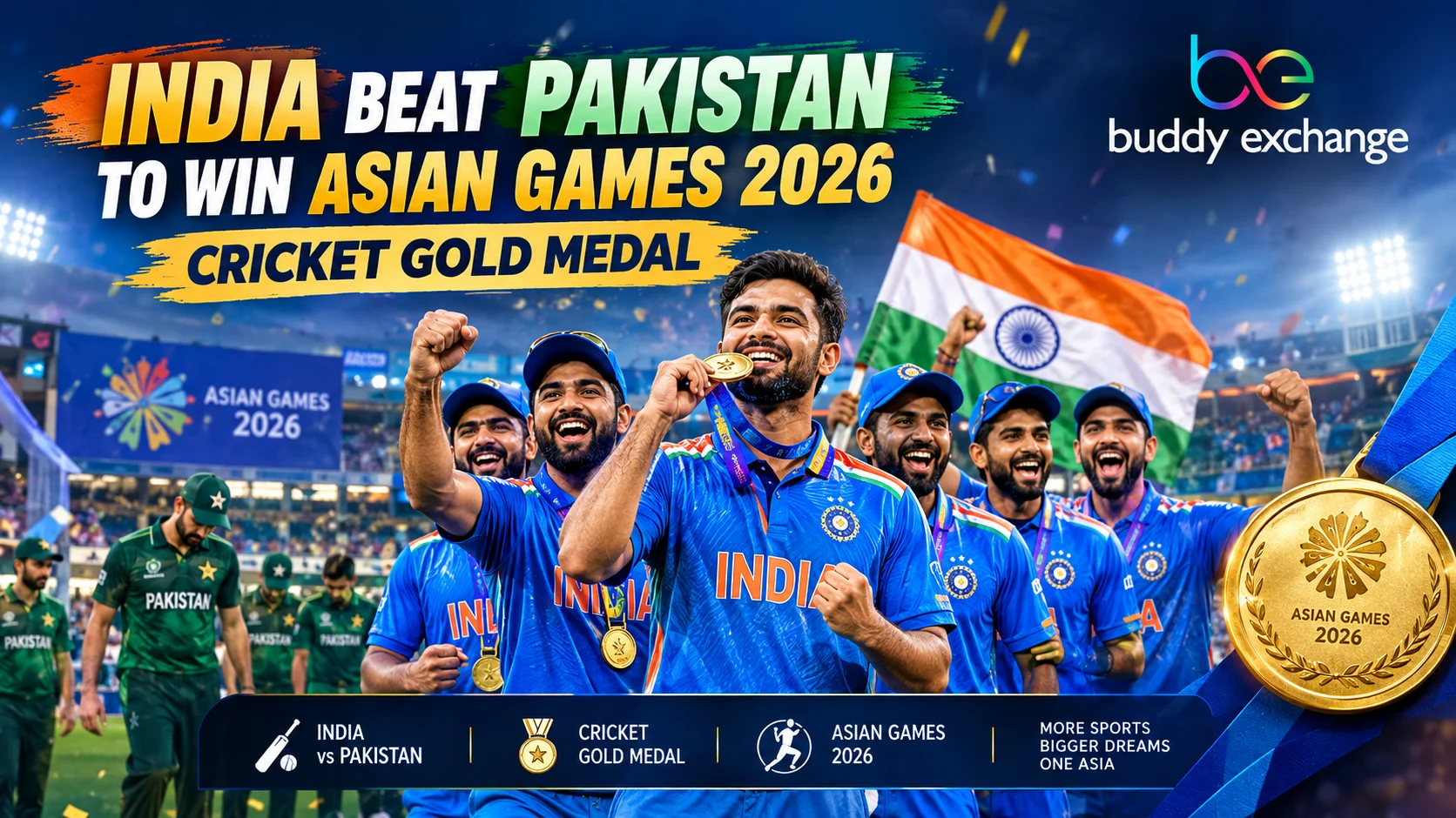 India Beat Pakistan to Win Asian Games 2026 Cricket Gold Medal