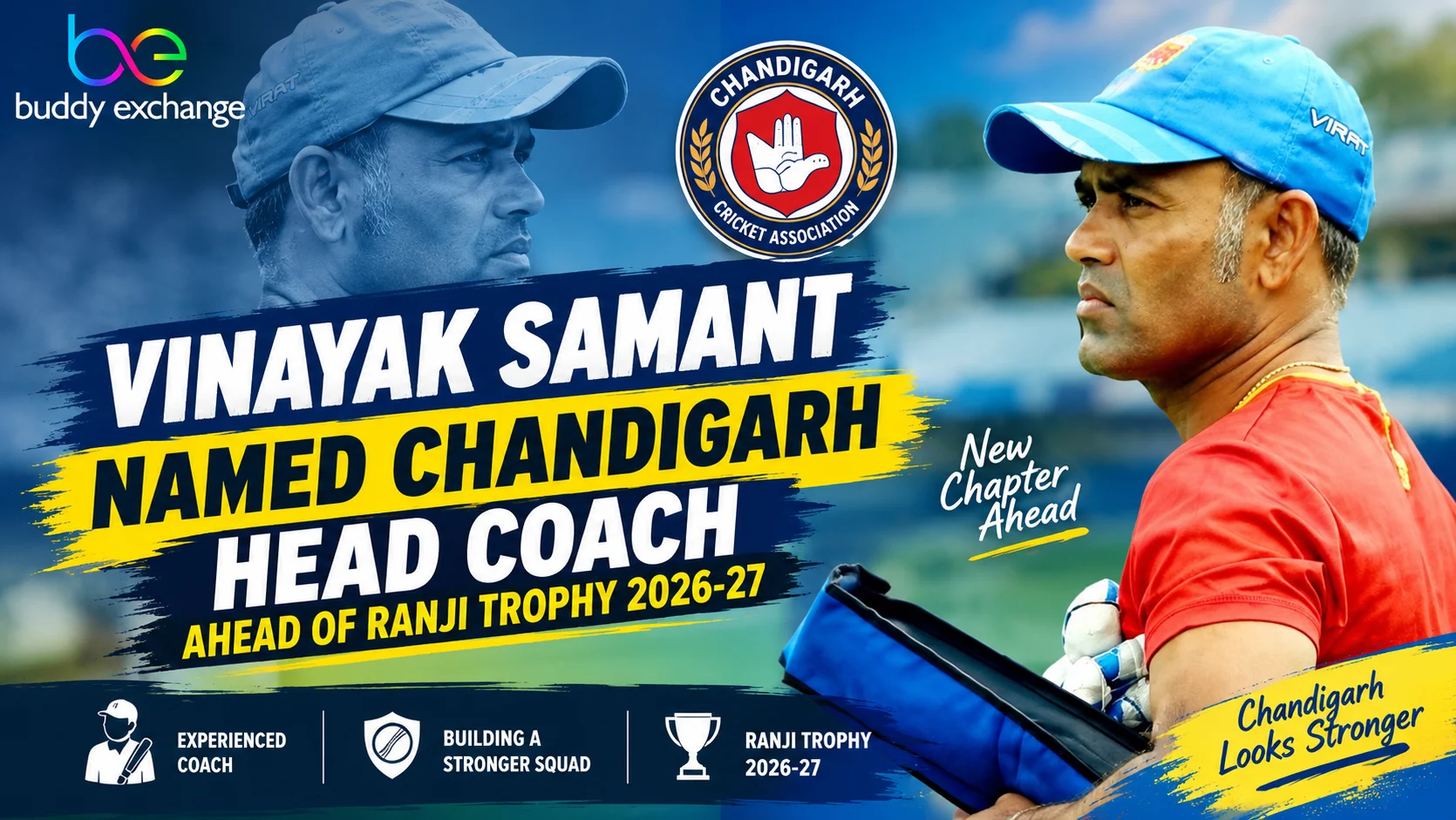 Vinayak Samant Named Chandigarh Head Coach Ahead of Ranji Trophy 2026-27